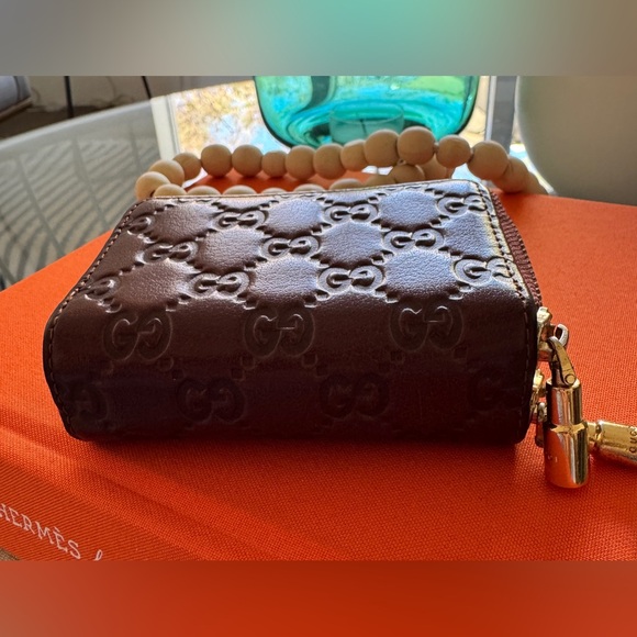 🌟SALE🌟GUCCI Guccisima Brown Leather Compact Wallet/Key Case. EXCELLENT condition - Picture 8 of 14